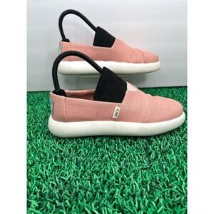 TOMS Women's Size 5.5 Pink Canvas Slip-On Shoes Comfort Lightweight Casual Flats